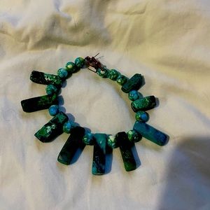 Handmade turquoise bead bracelet